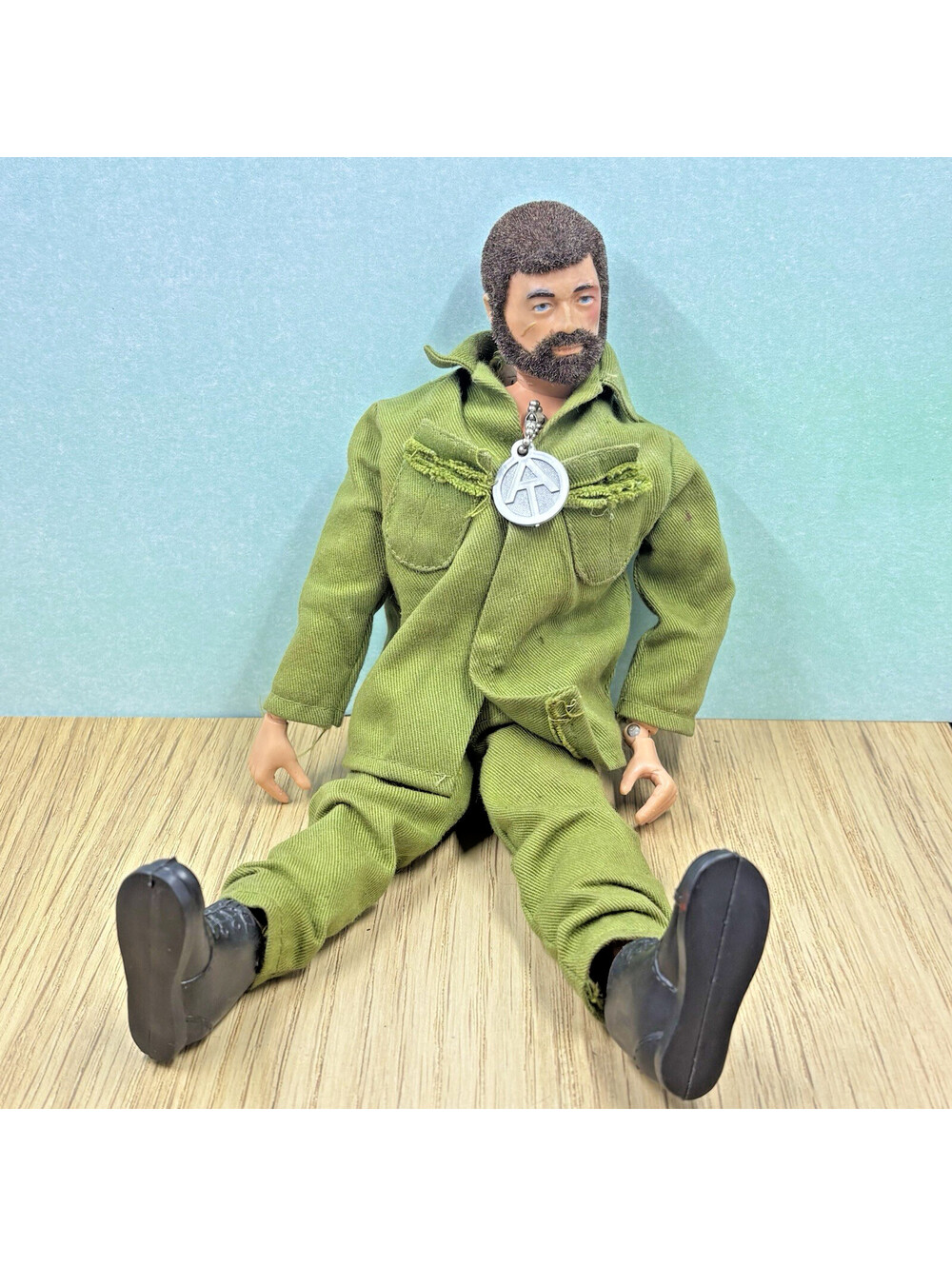 Vintage 1970's Hasbro GI Joe AT Talking Commander figure w/Rifle - Read